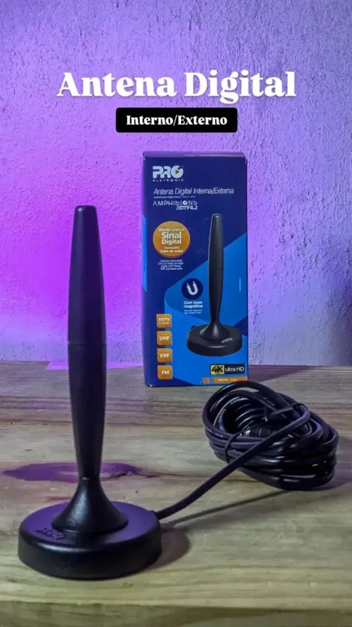 Antena Digital para TV Interna ou Externa