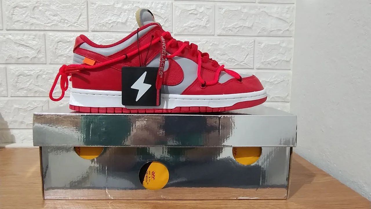 Dunk off-white university red raridade t:41