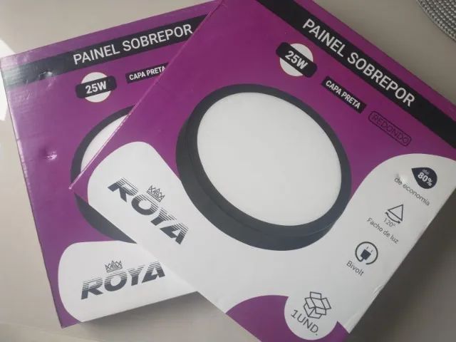 2 Luminárias Painel LED de Sobrepor 25W Luz Branca ROYA