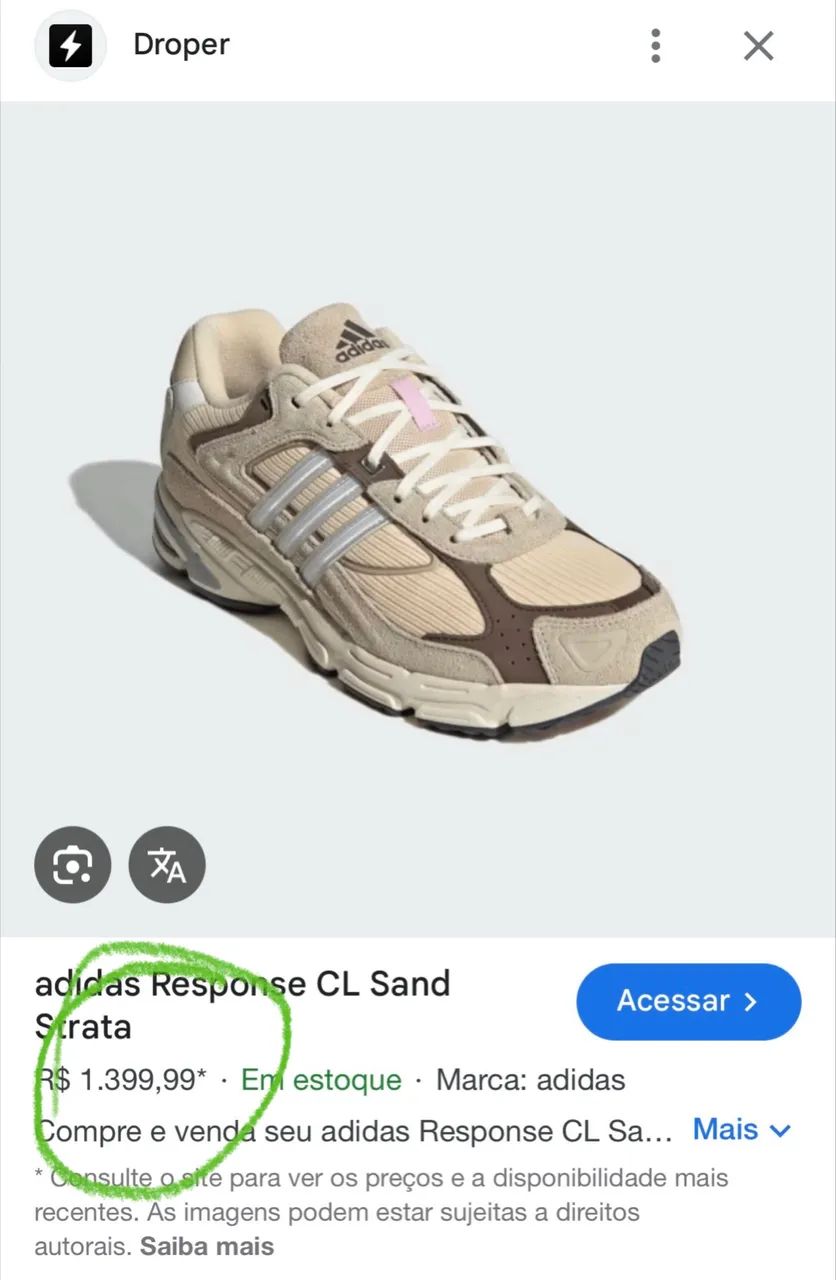 Adidas Response CL - Bege e Marrom - Foto 3