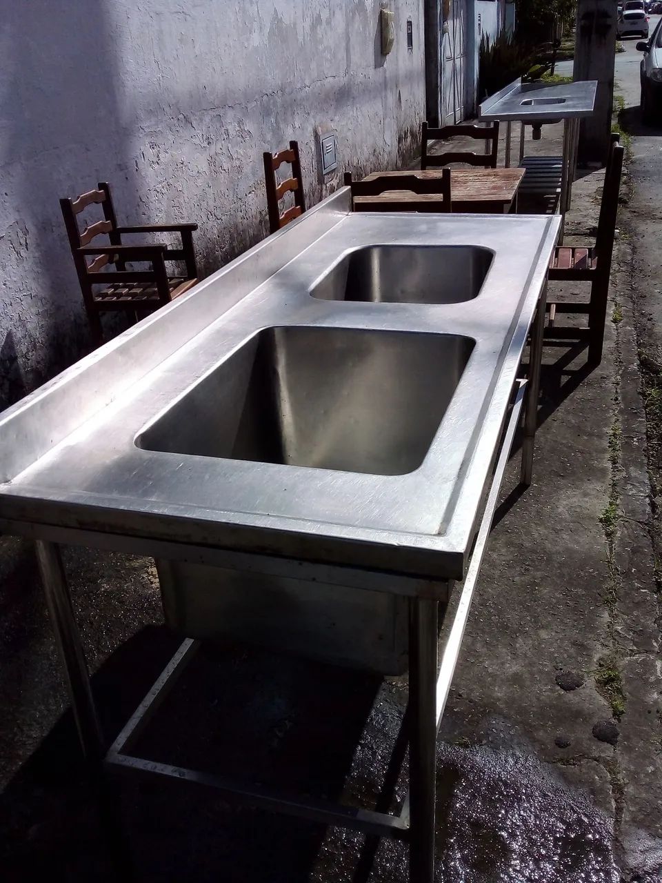 Tampo de pia com cuba inox