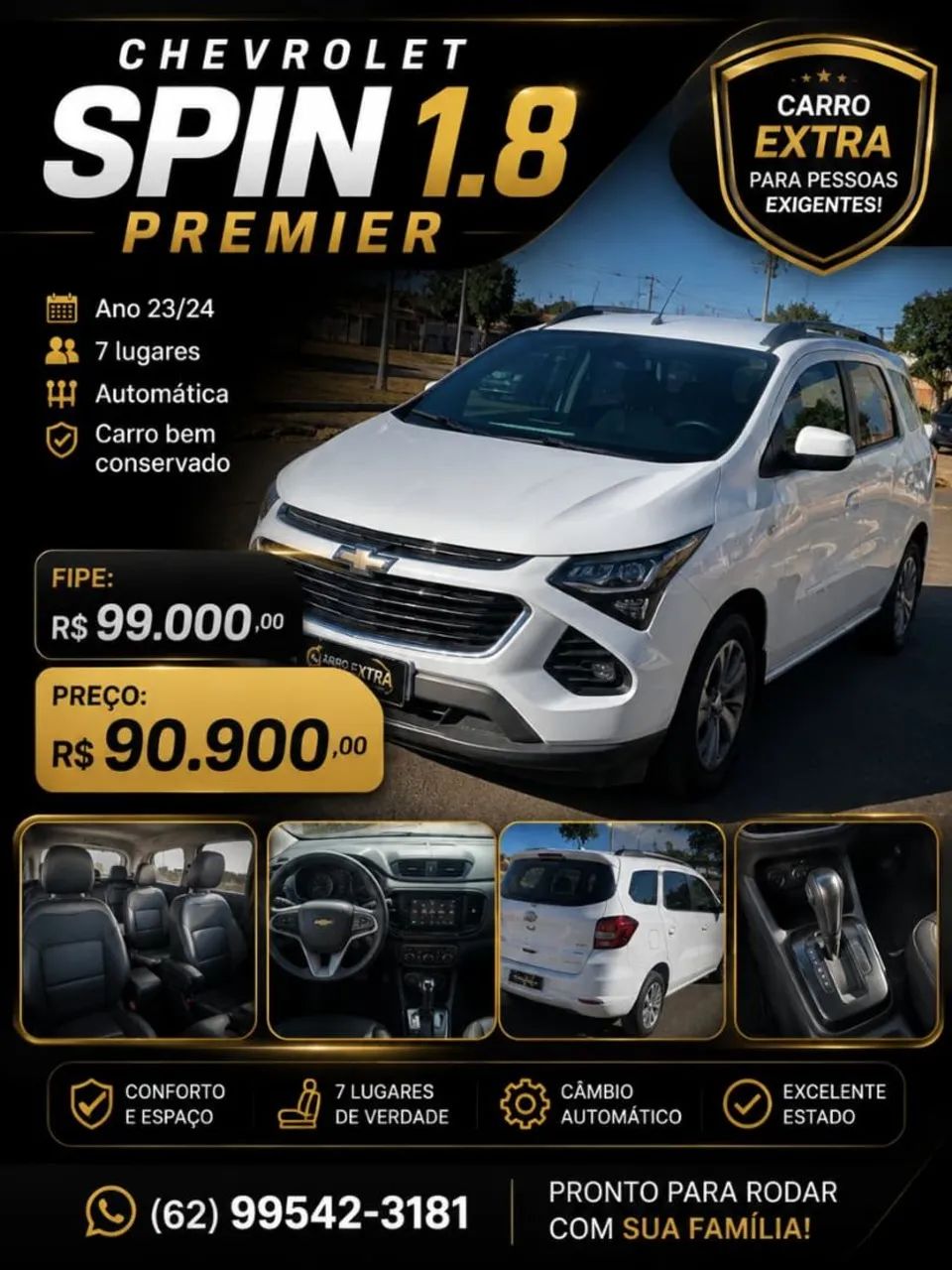Chevrolet Spin SPIN PREMIER 1.8 8V Econo.Flex 5p Aut. 2024