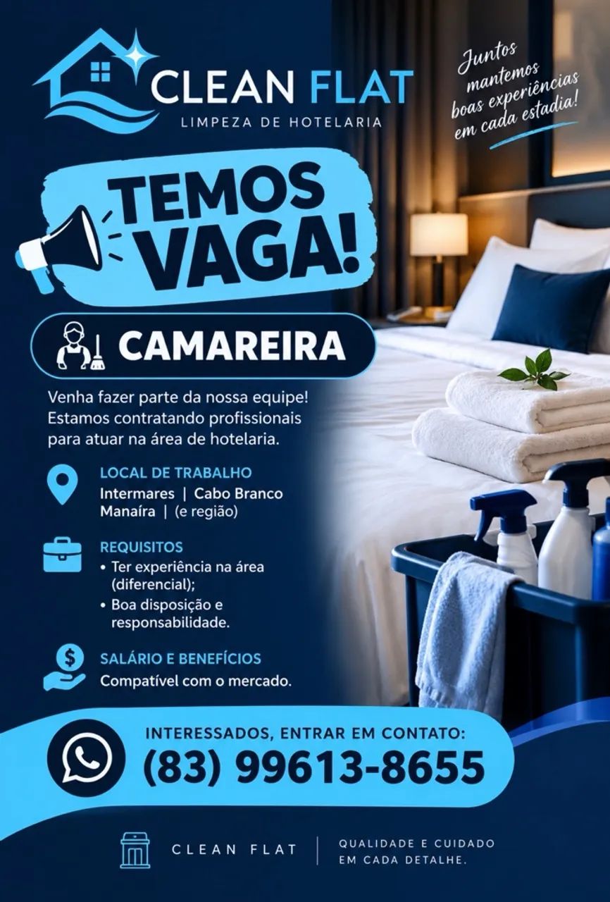 Vaga de emprego Hotelaria