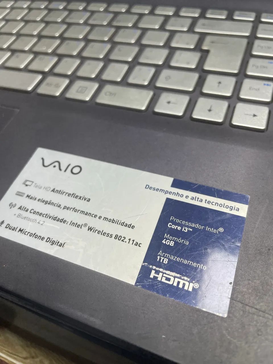 Notebook Sony vaio VJC141F11X- B011L i3 de 6 Th gen.