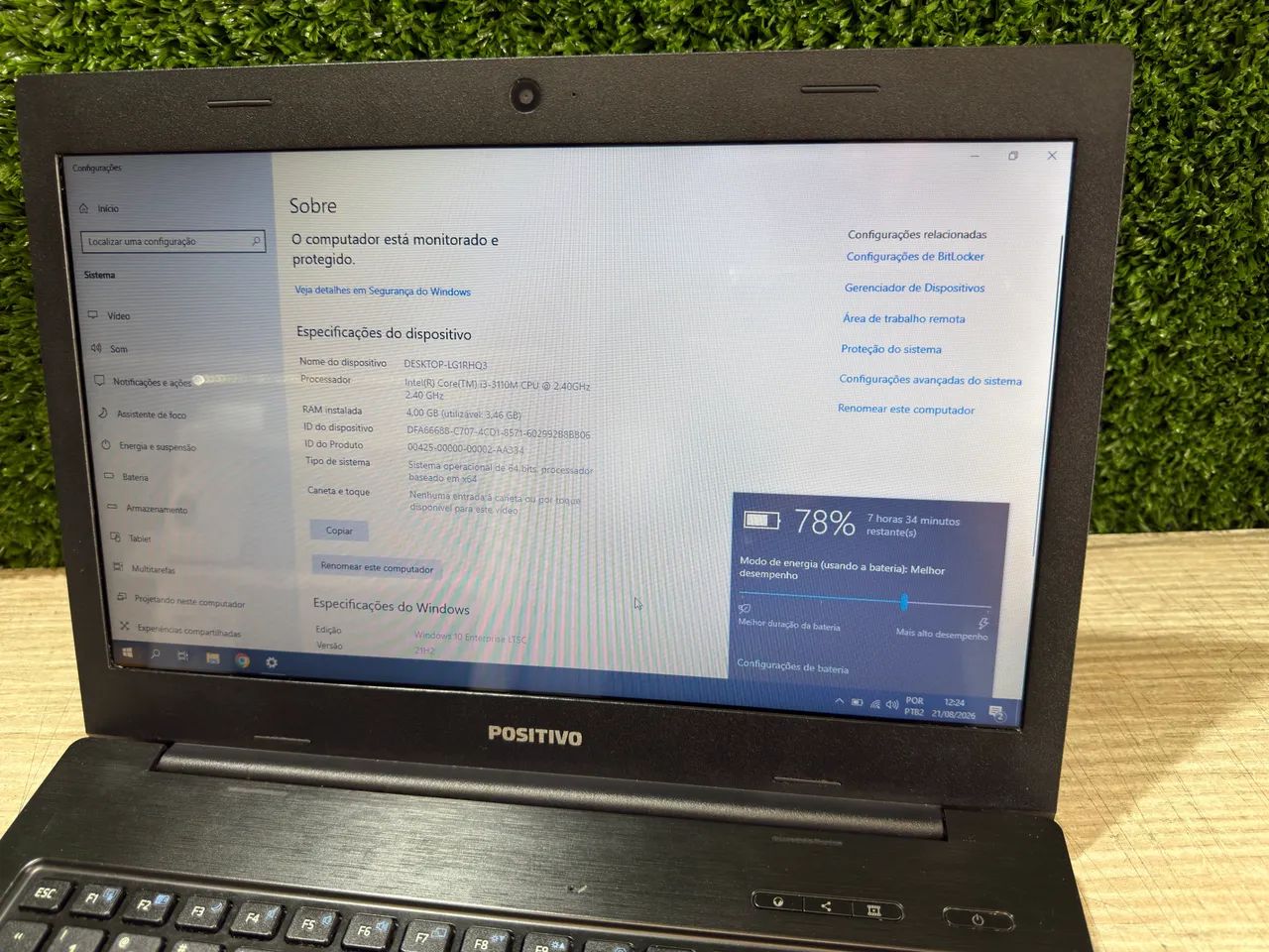 Notebook Positivo Core i3 4ram HD500 Windows 10 Office Antivírus - Foto 5