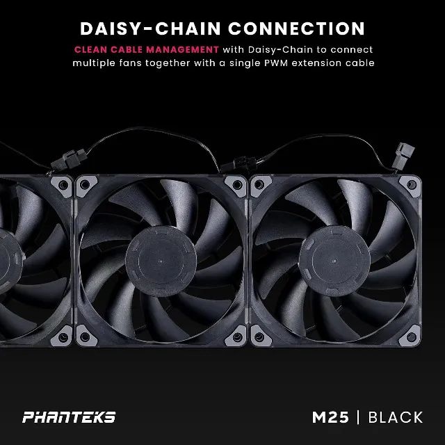 Kit 4 Fans Phanteks M25 120mm - Foto 3