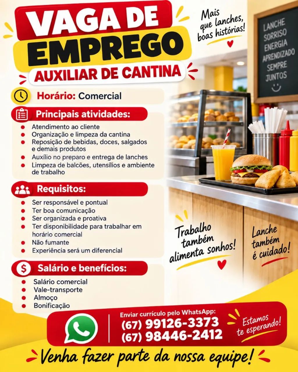 Vaga auixiliar de cantina 