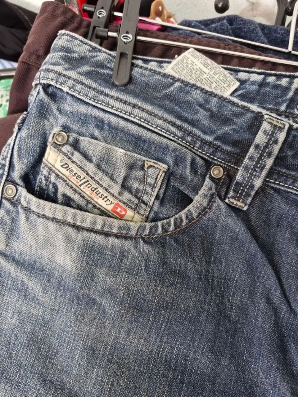 calça jeans diesel larkee azul 38 - Foto 3