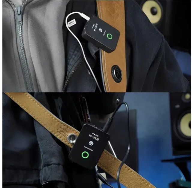 Ponto Retorno Palco 1 Transmissor + 1 Receptores kit M-VAVE WP-9 2.4g sistema sem fio 