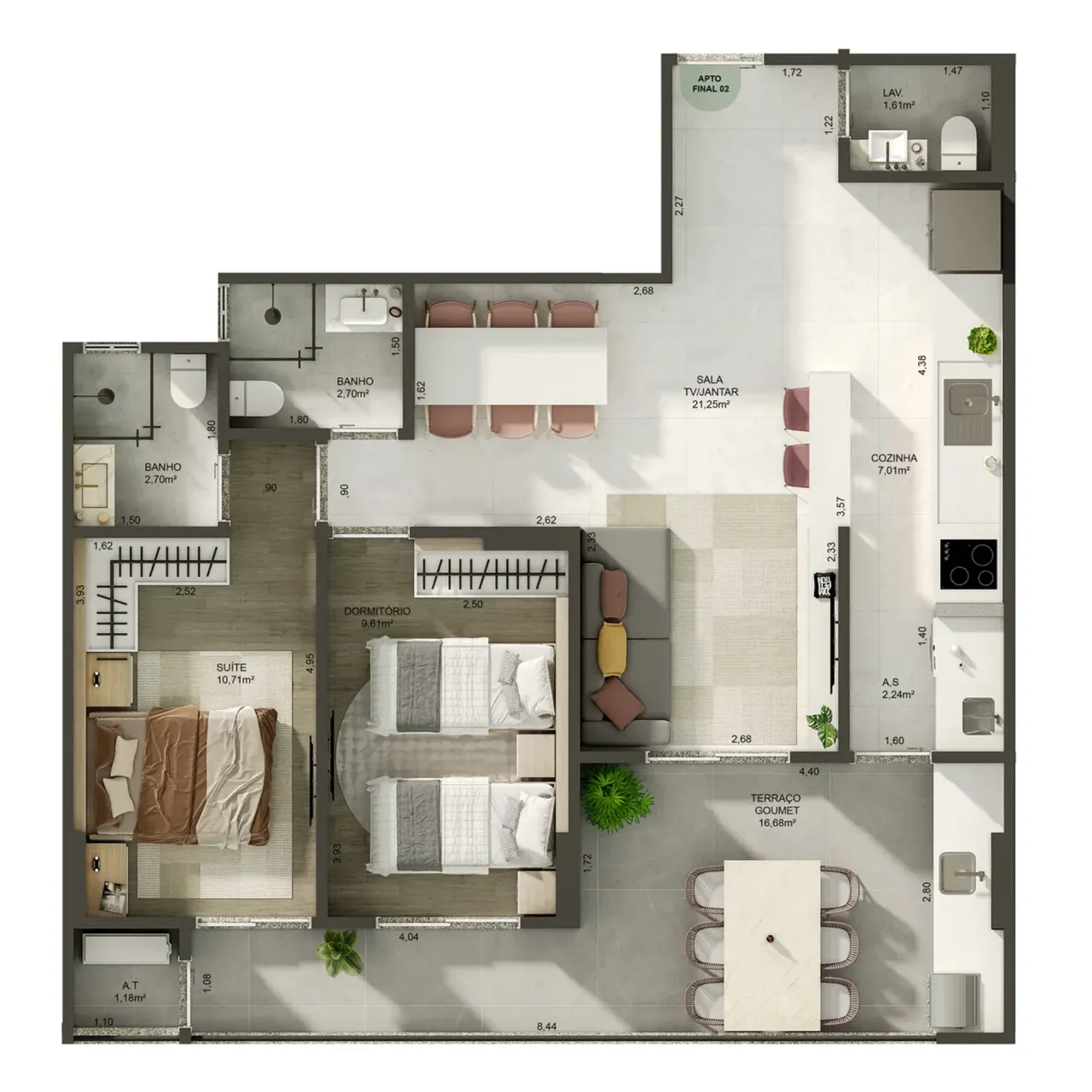 PLANTA 85m²