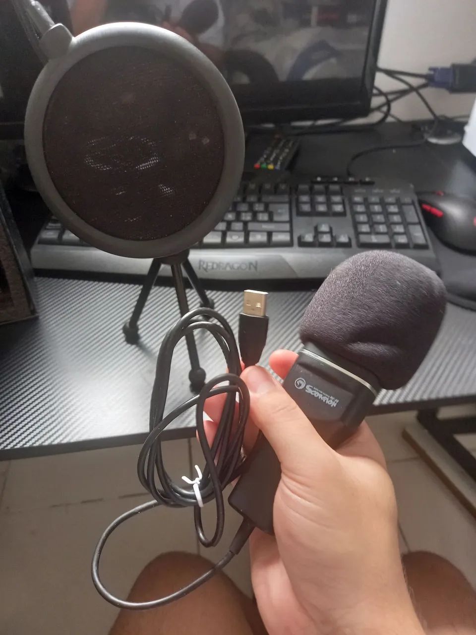 Microfone gamer Scorpion modelo Mic-03 - Foto 3