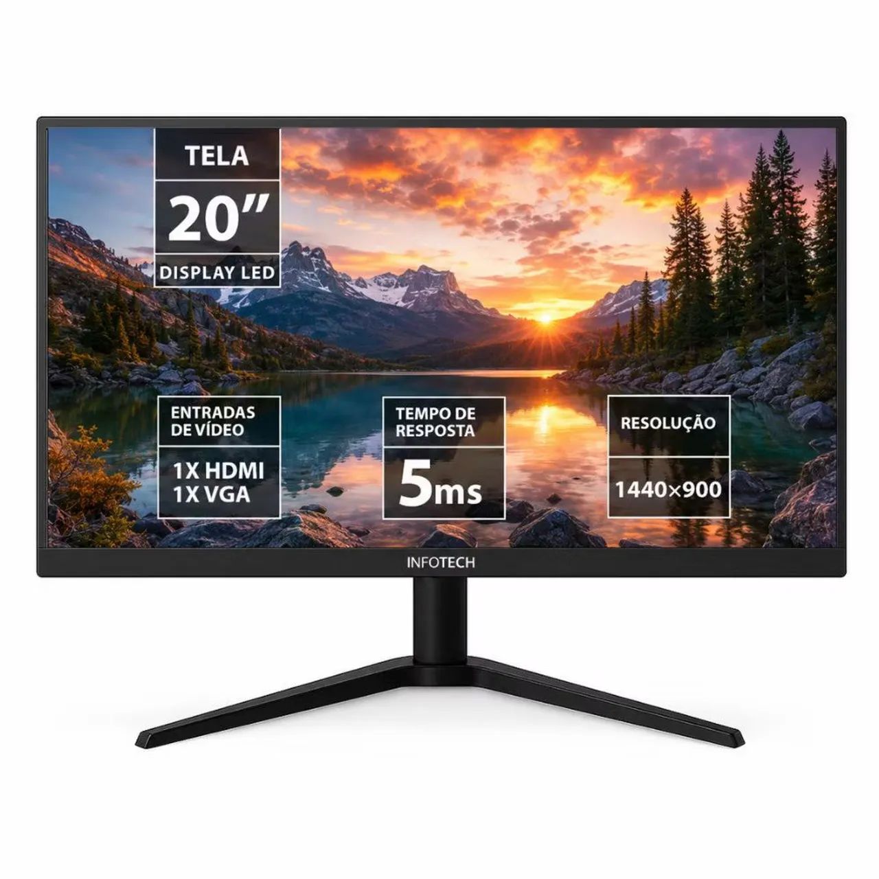 Monitor 20 polegadas novo e mais dois itens de graça por 350