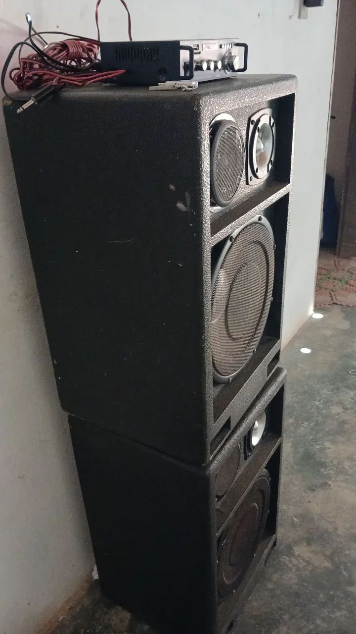 2 caixas de som com amplificador  - Foto 3