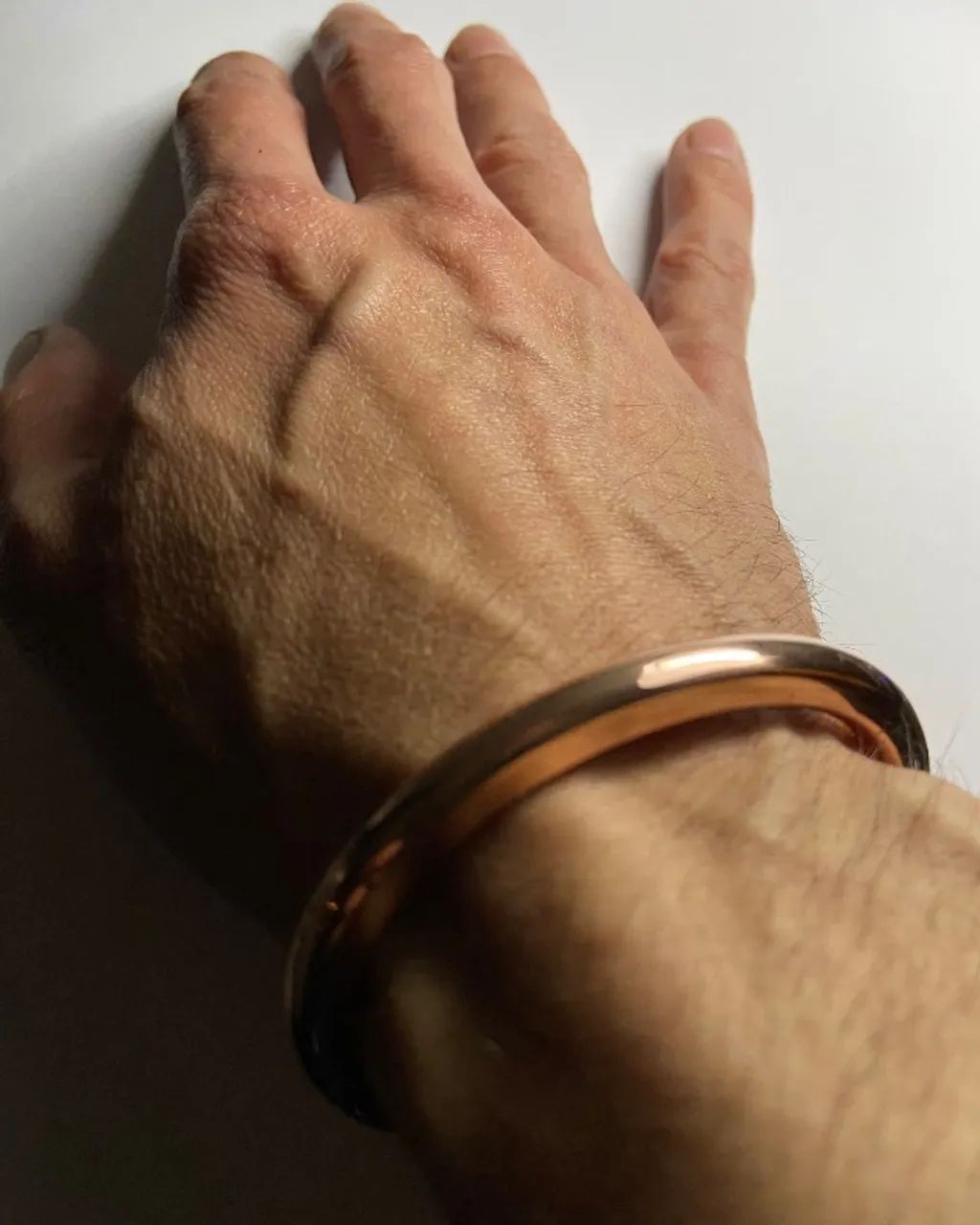 Pulseira de cobre puro maciço Lateral Reta - Foto 4
