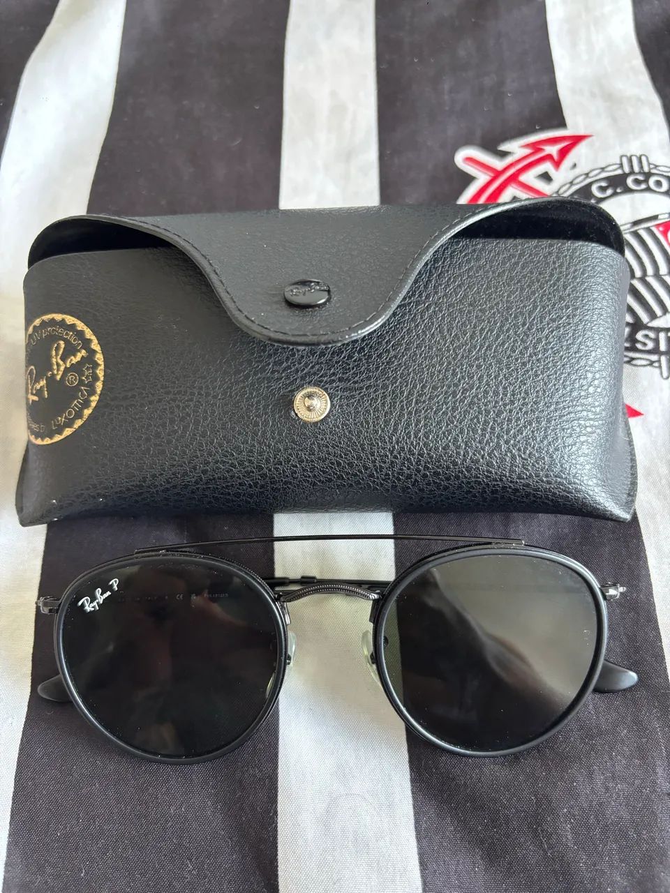 Óculos Ray Ban Round Double Bridge Polarizado Original