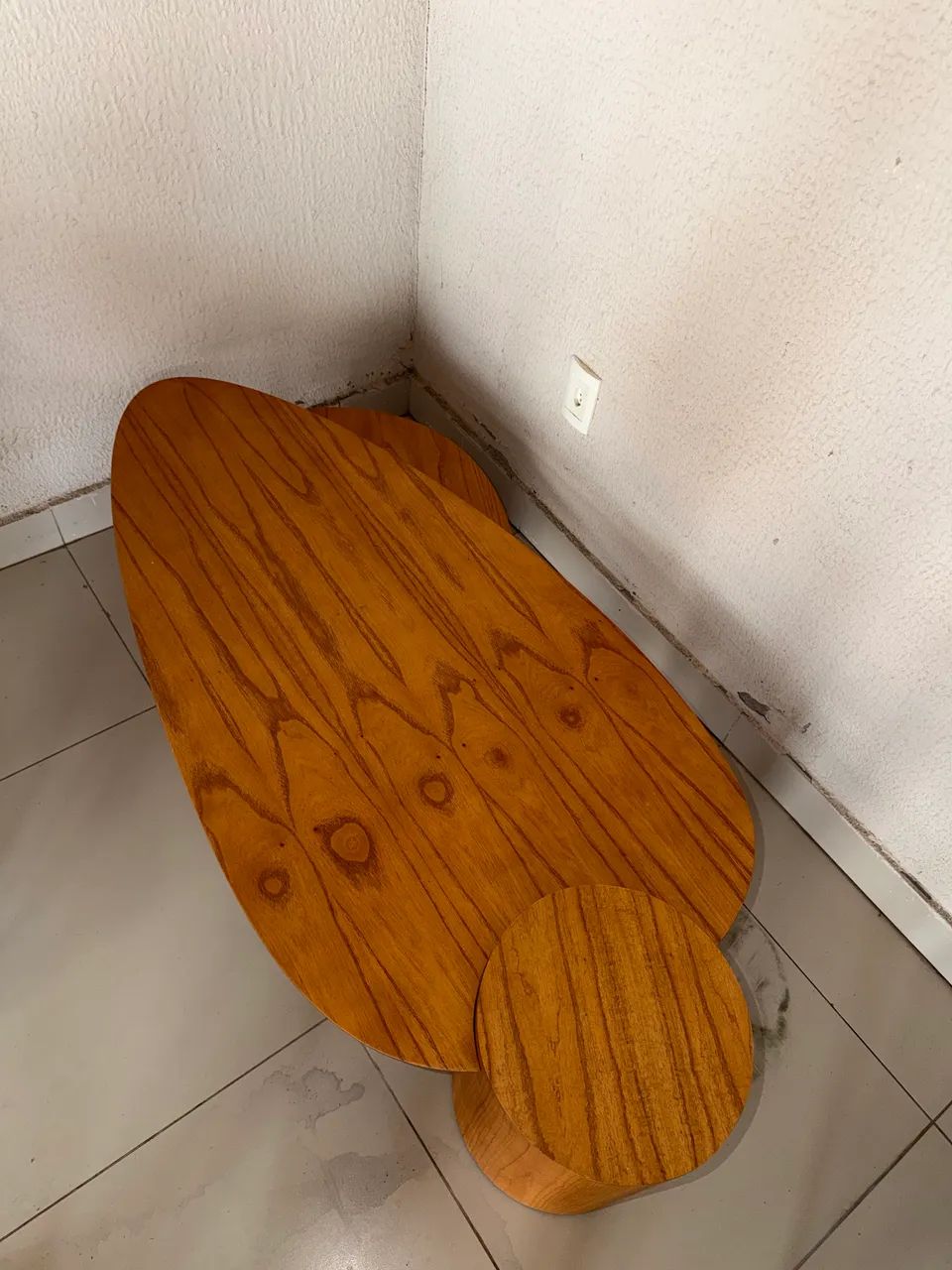 Mesa de Centro para Sala de Estar Pétala 100% MDF Cinamomo - Foto 3