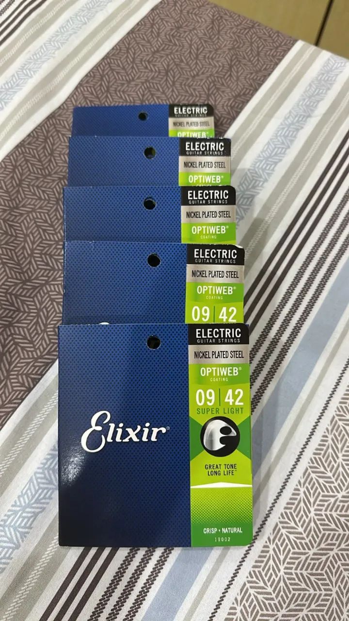 Kit 5 encordamento Elixir 0.09