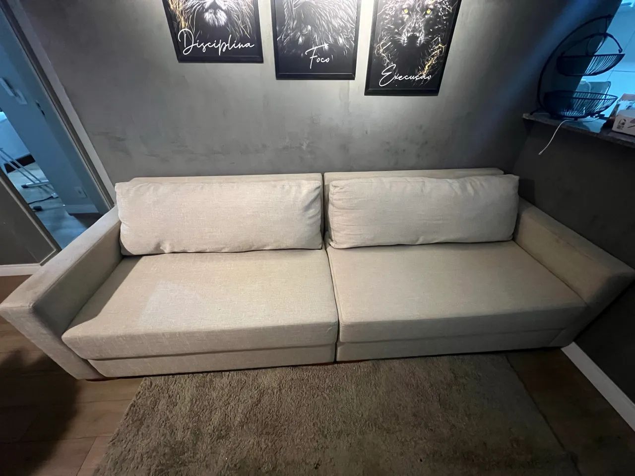 Sofá premium de linho 2,70m 