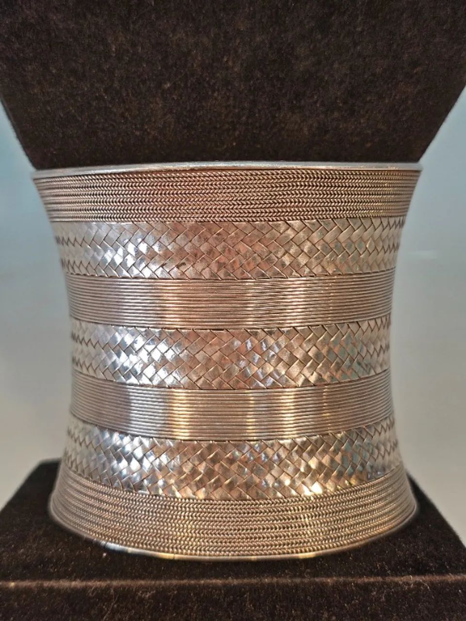Bracelete magnifico em prata maciço 138gramas  - Foto 2