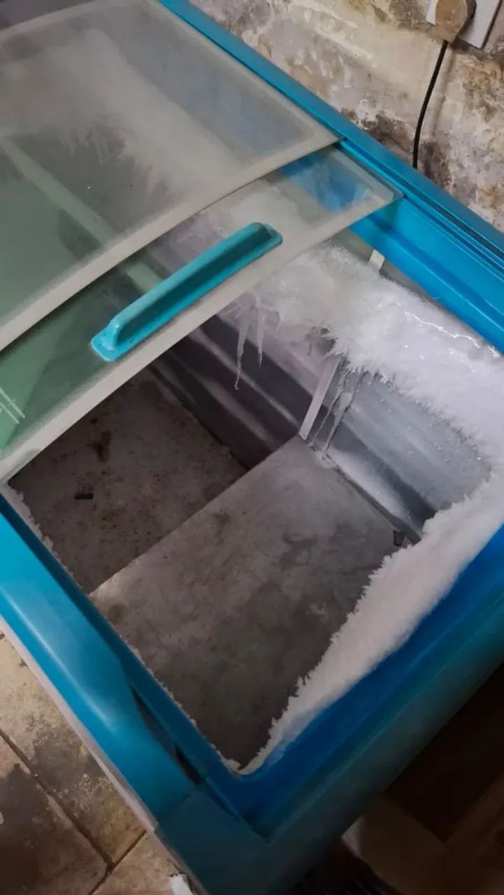 Freezer tampa de vidro 