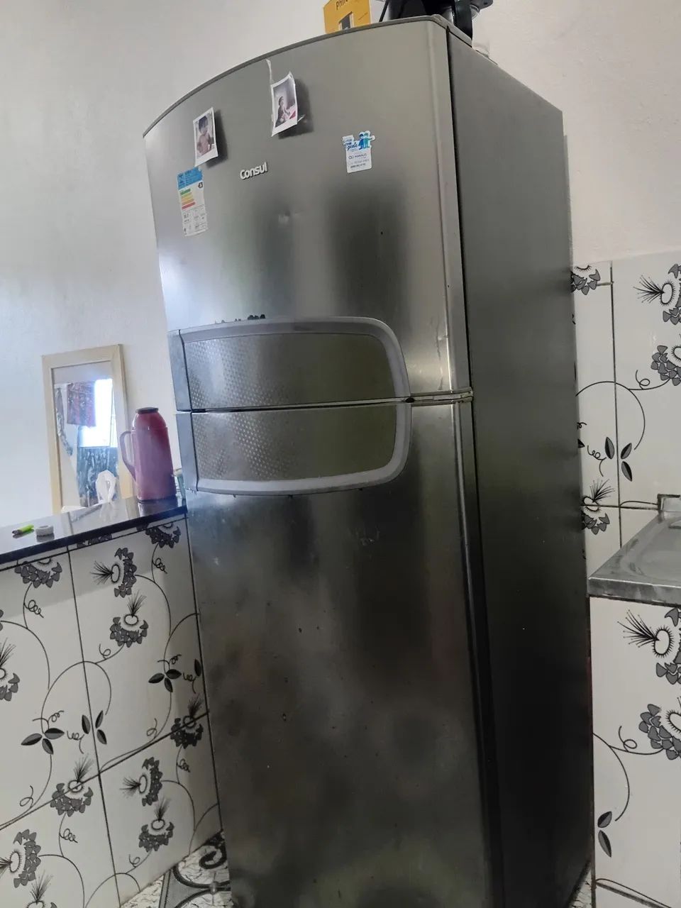 Geladeira inox 