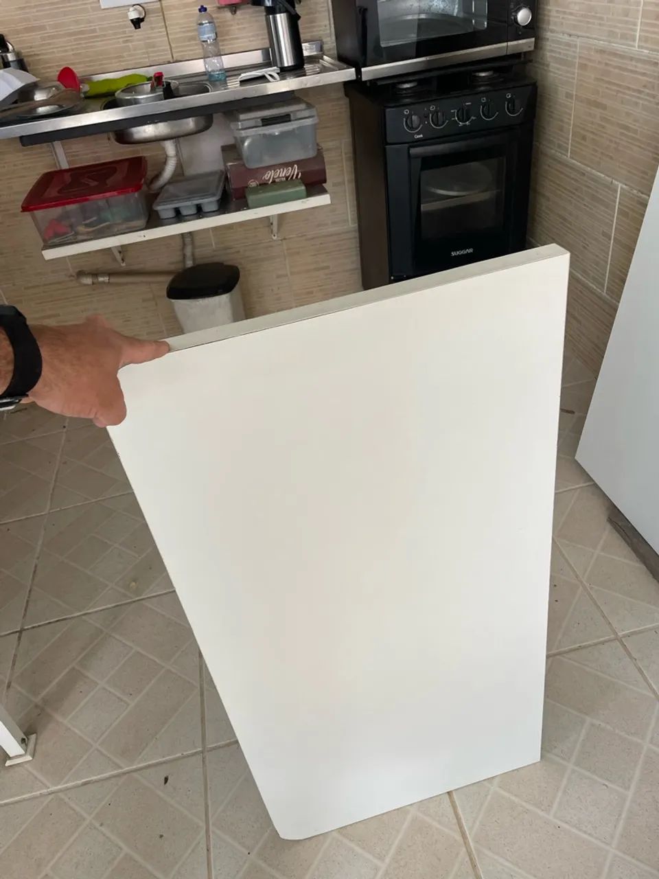 Mesa mdf com suporte dobrável 