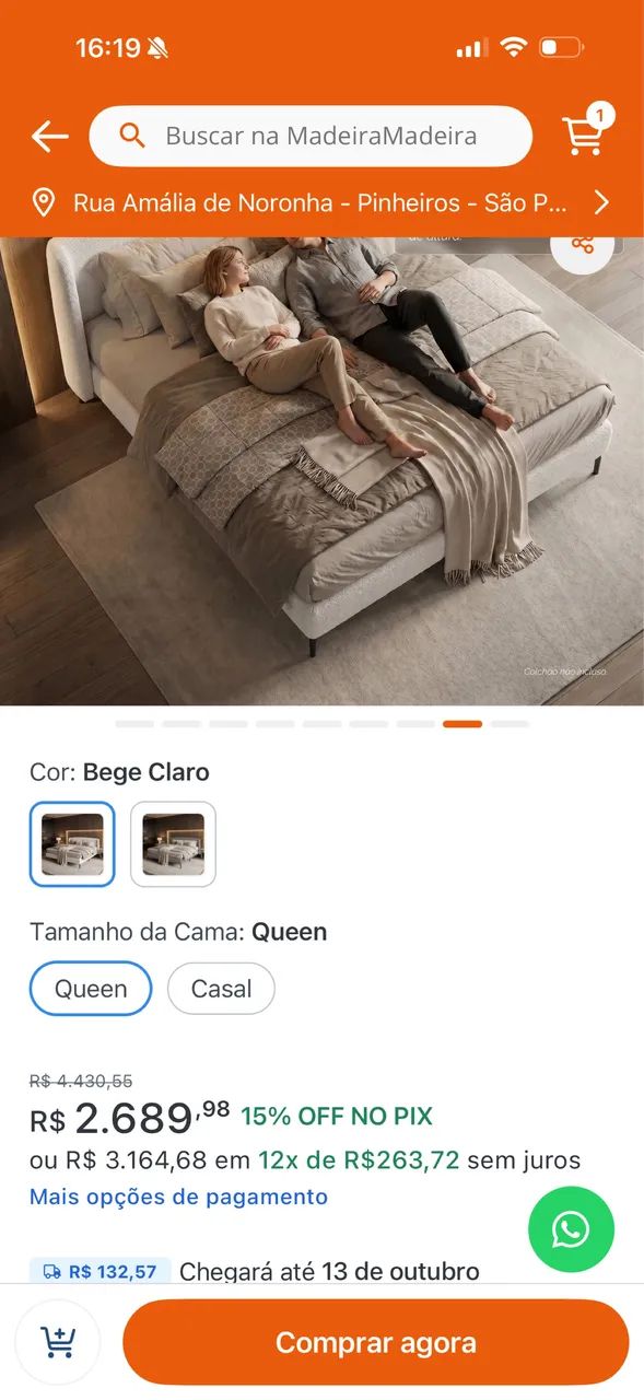 Cama queen nova (ainda embalada)  - Foto 3