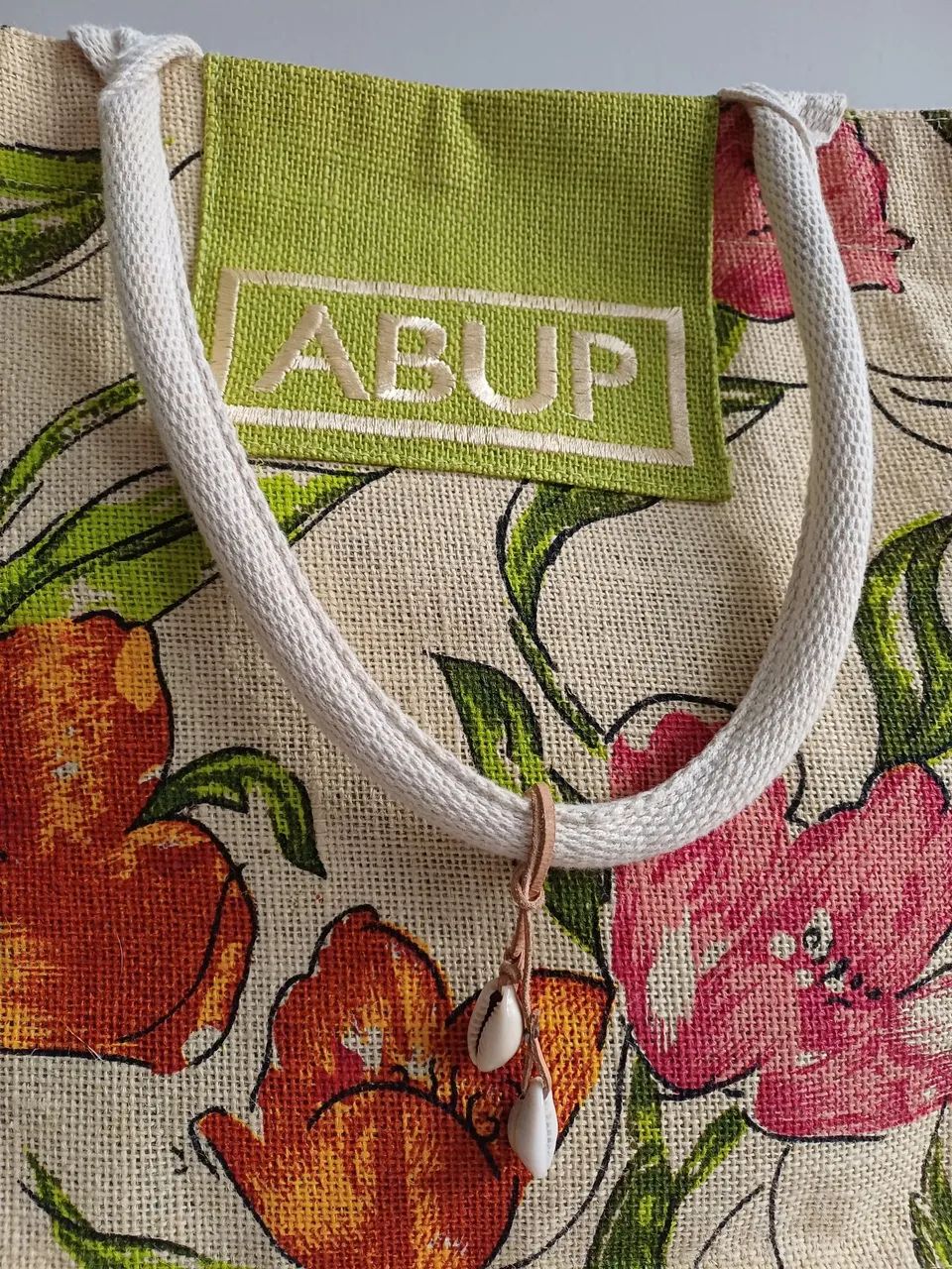 Bolsa de praia juta usada - Foto 2