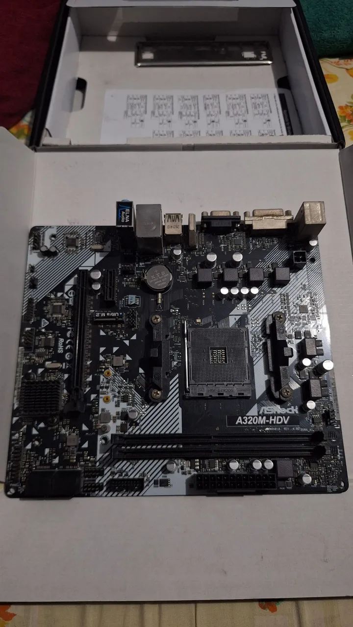 Placa Mãe ASRock A320M-HD (Compatível AM4) - Foto 2