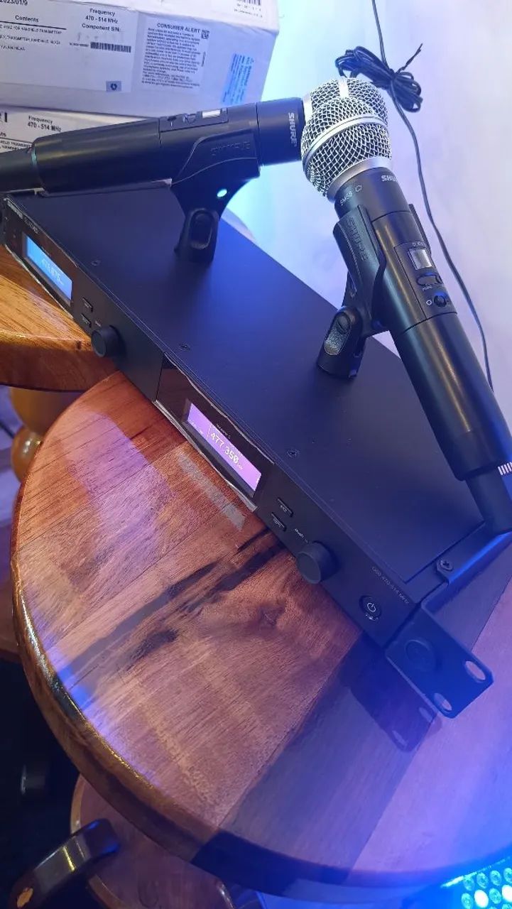 Microfone Duplo SHURE Digital Profissional SLXD24D - Foto 5