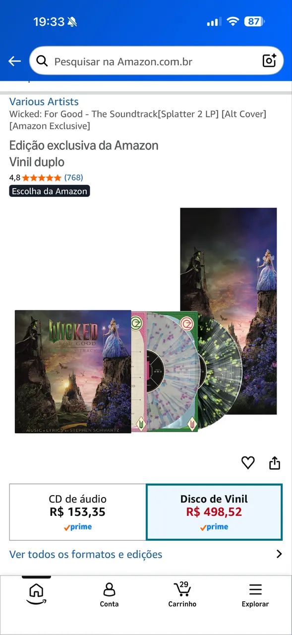 Vinil Wicked For Good Exclusivo Amazon - Foto 4