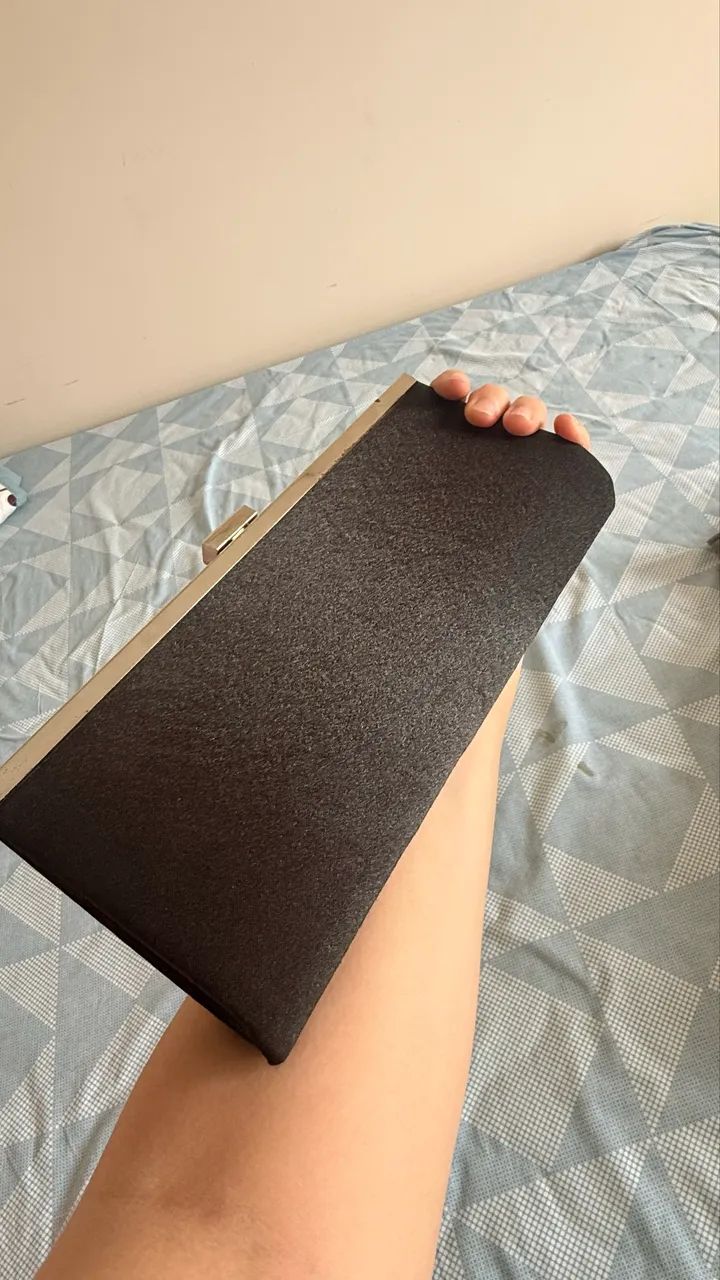 Vendo: Bolsa de mão preta - R$ 15,00 - Foto 4