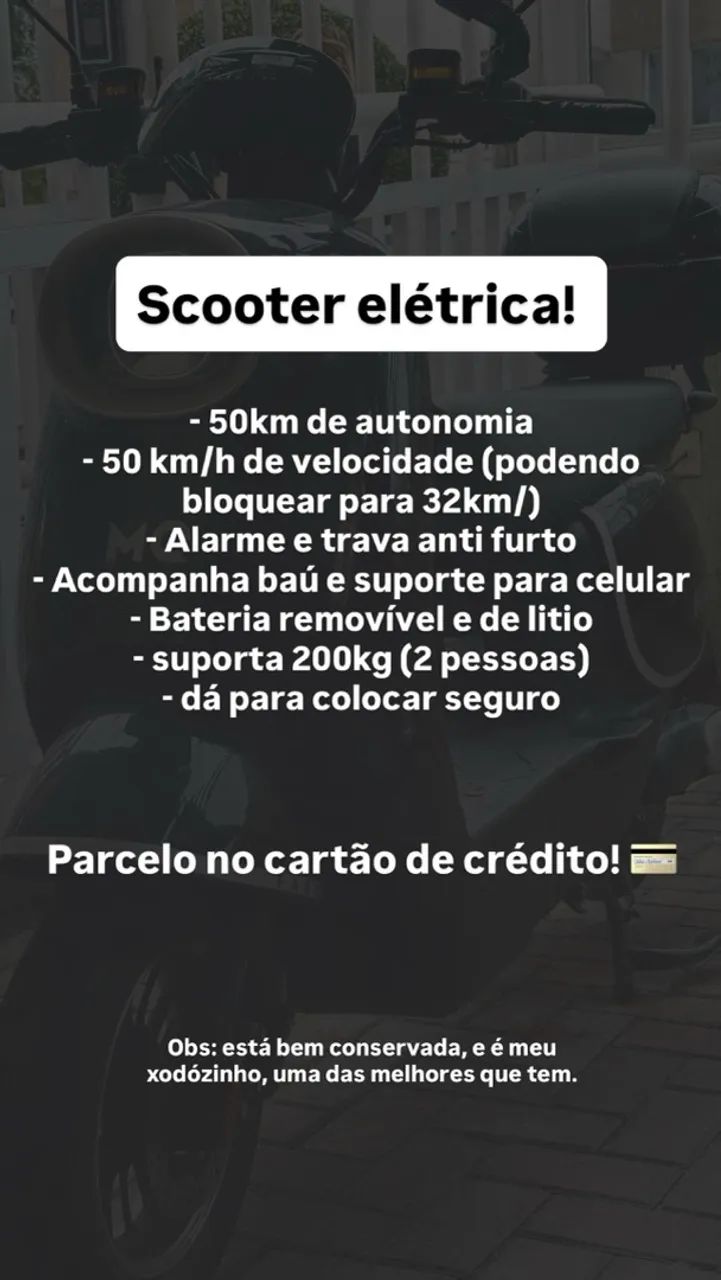 SCOOTER ELÉTRICA 1000W - Foto 4