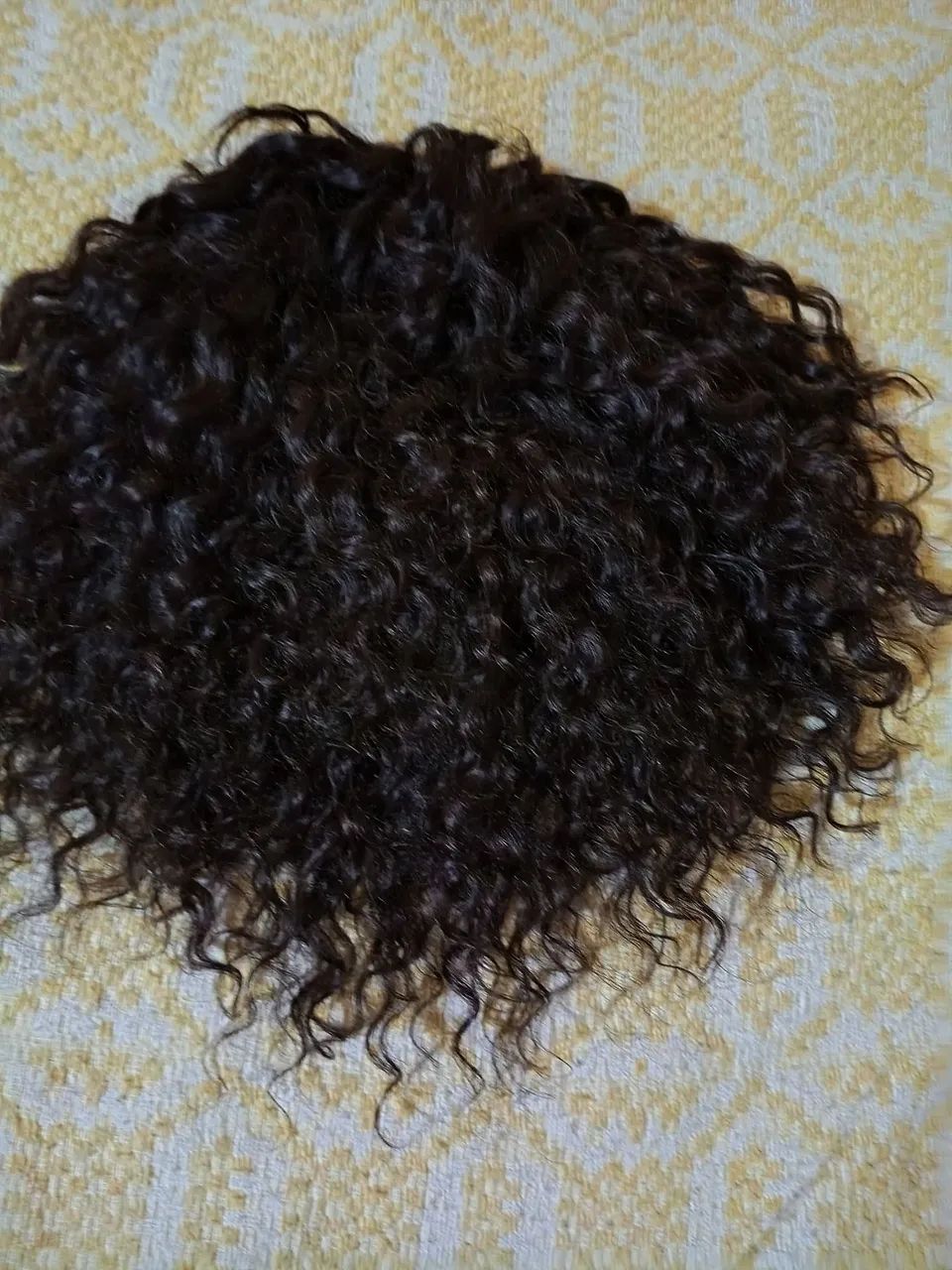 Lace cabelo humano cacheados, limpos e hidratados