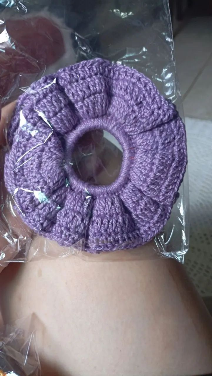 Xuxinha de cabelo crochê  - Foto 4