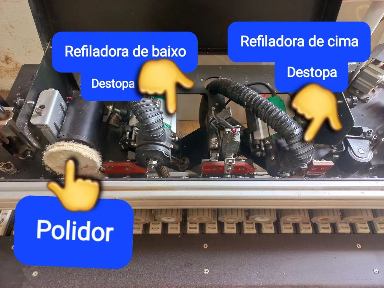 Coladeira e refiladeira de borda 4 grupos  - Foto 4