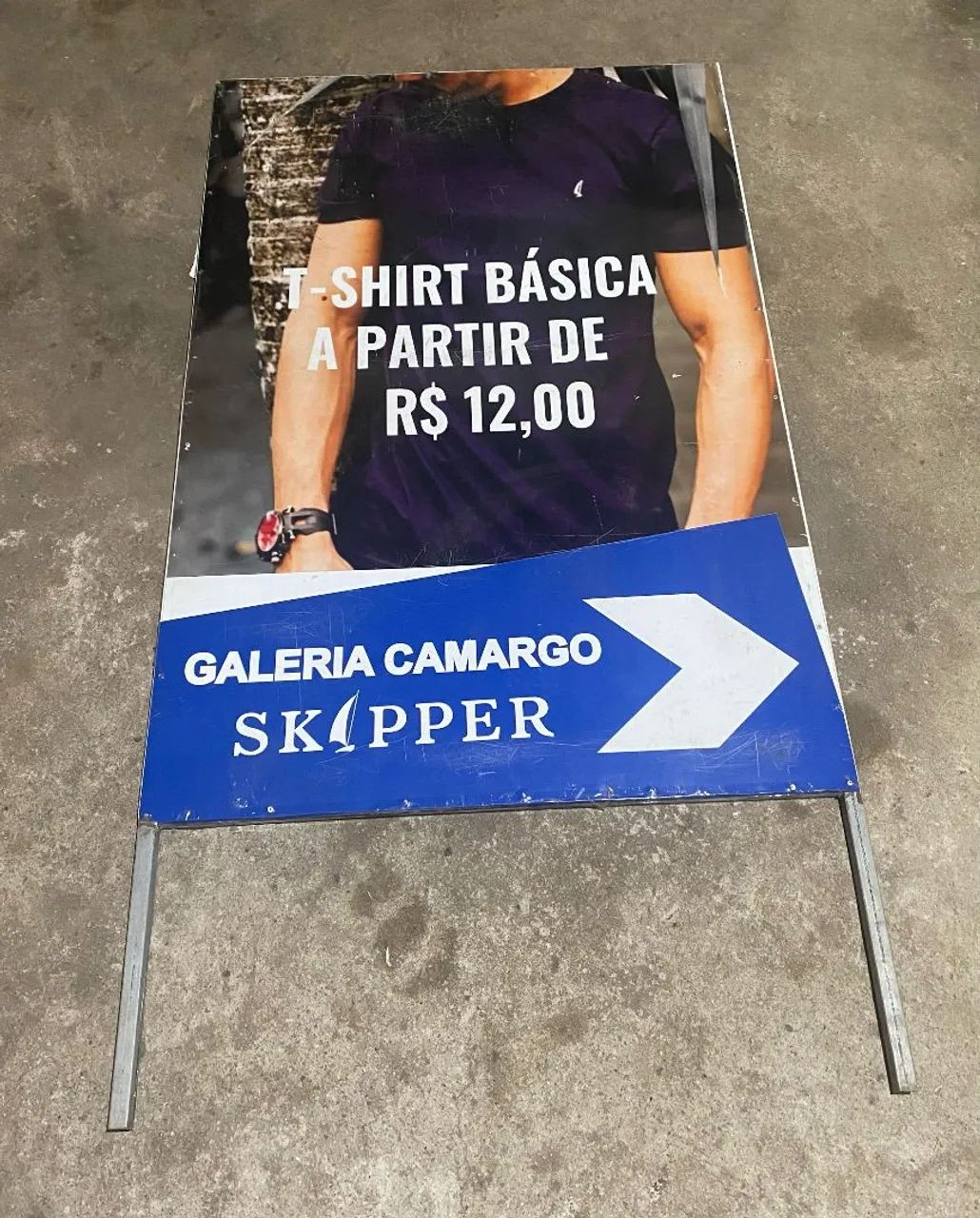 Placa publicitária para colocar sua marca ( Estilo cavalete)