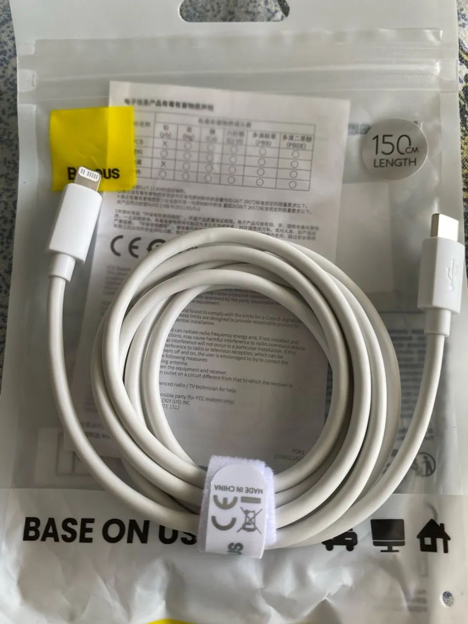 Cabo Baseus iPhone 20w 150cm Entrega Grátis  - Foto 2
