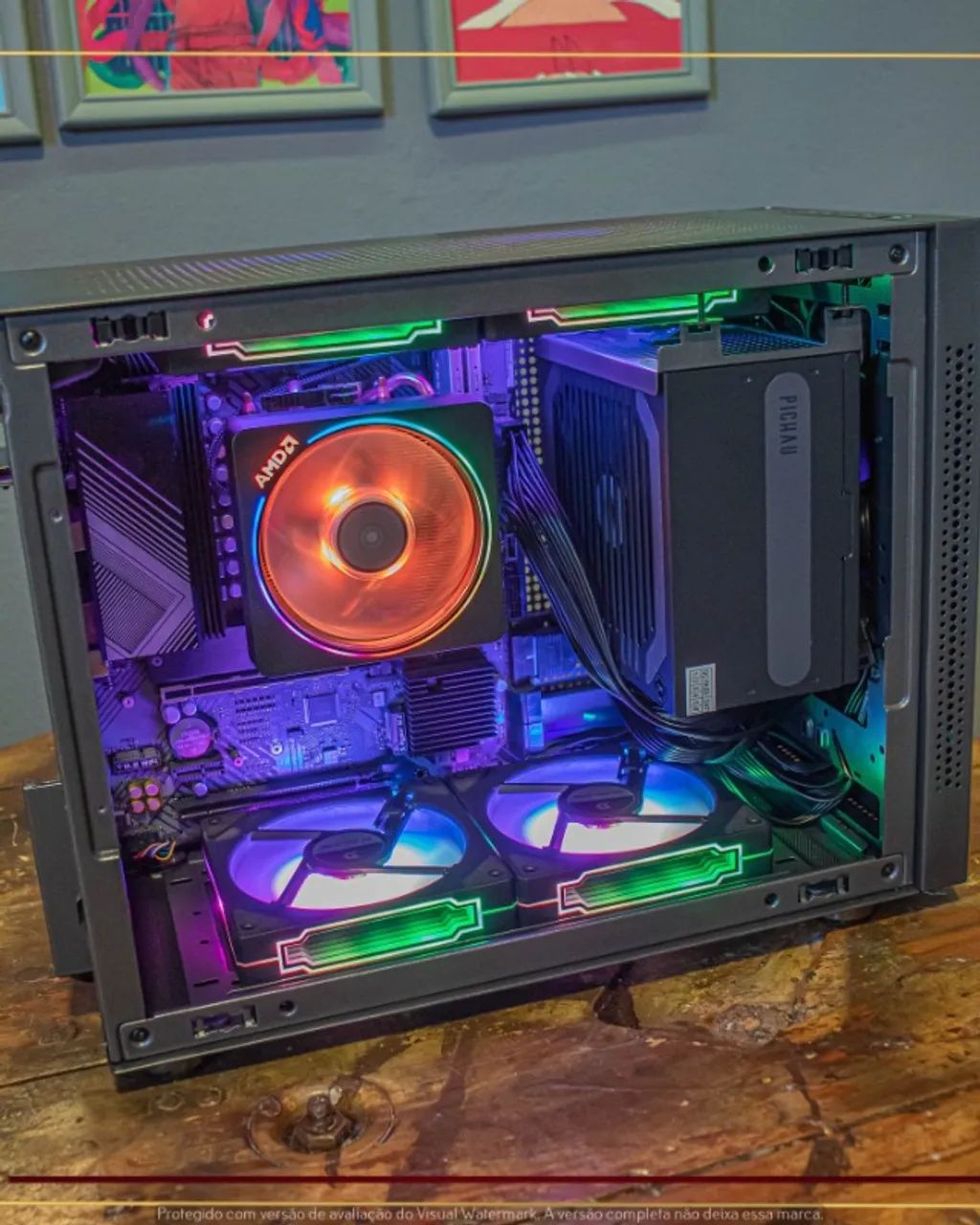 PC Ryzen 7 8700G, 32gb 5200MHz, 1TB NVMe, Fonte 650W, Gabinete Pichau HX100 - Foto 3