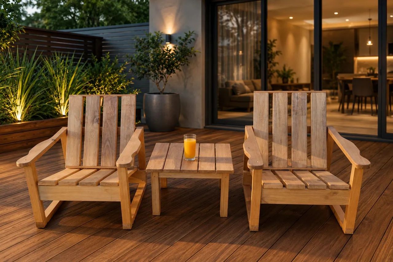 CONJUNTO POLTRONAS MADEIRA  - Foto 4