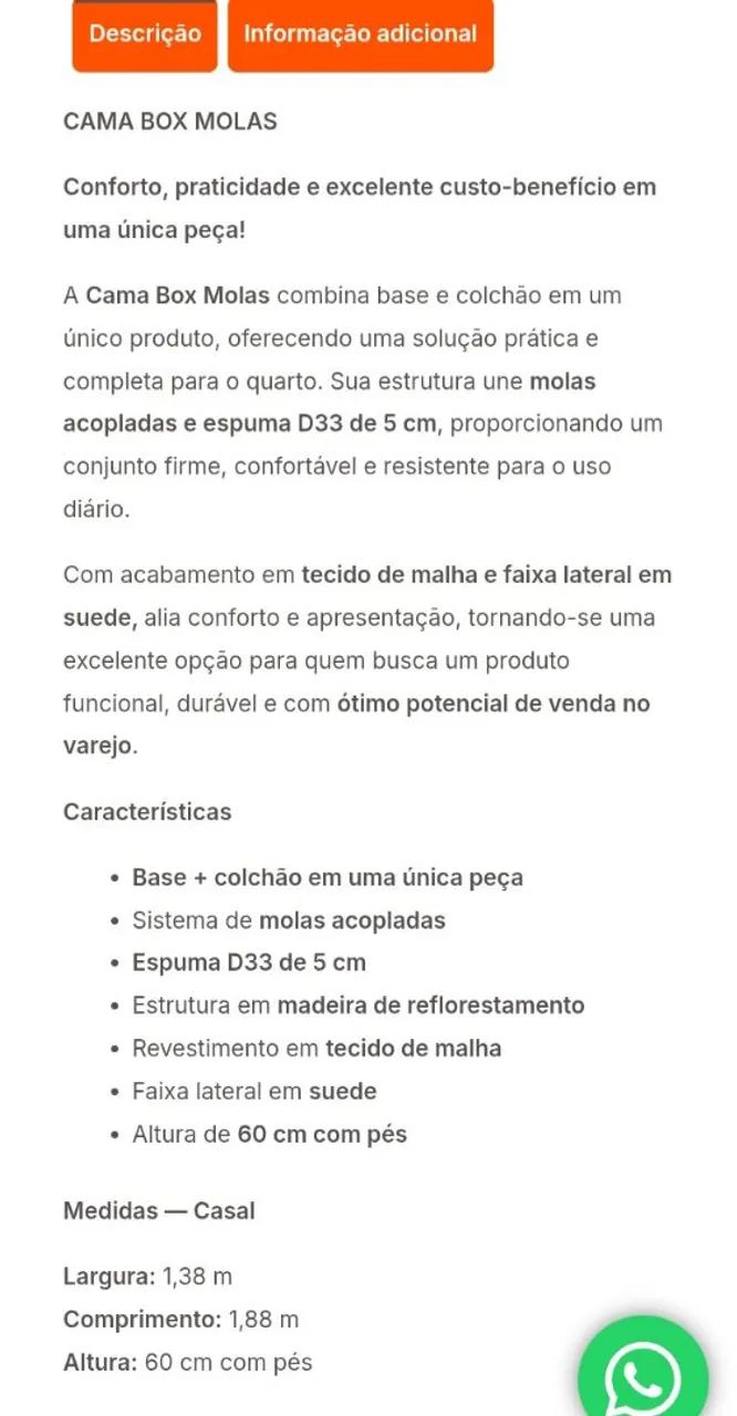 Cama Box Casal Molas com FRETE GRÁTIS: É DENTRO! - Foto 2
