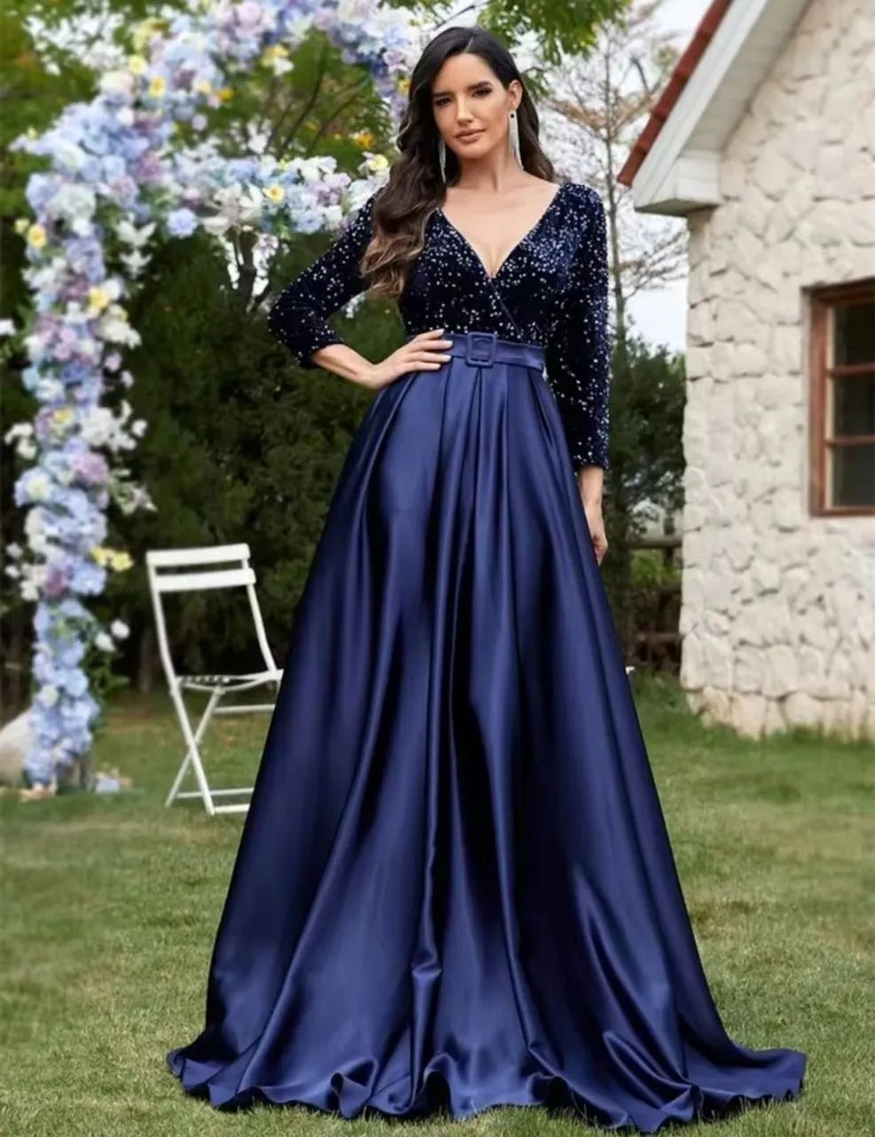 Vestido Azul marinho Madrinha - Foto 3