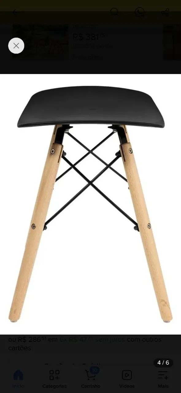 Bancos Eames Cor Preta - Foto 3