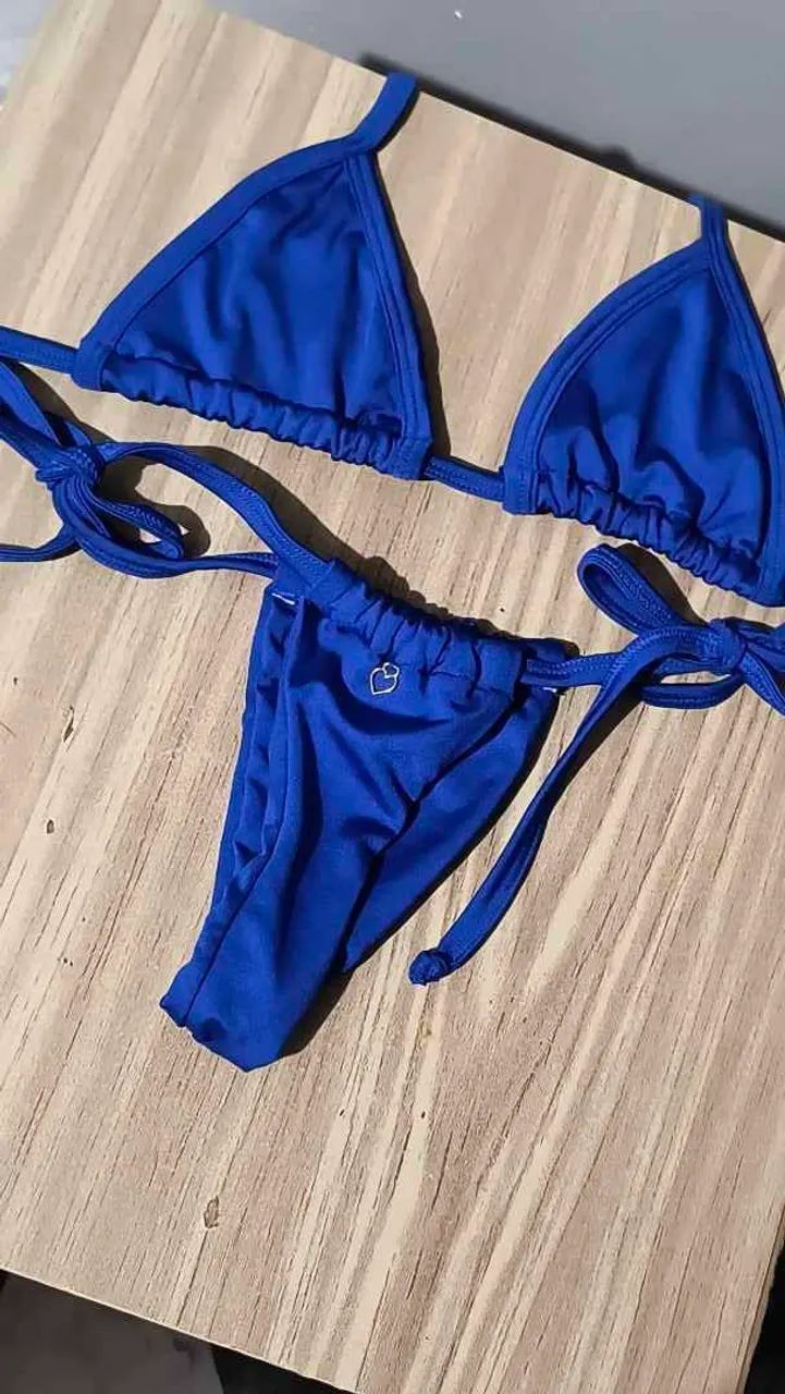 Biquíni M azul bebê modelo bronze  - Foto 3