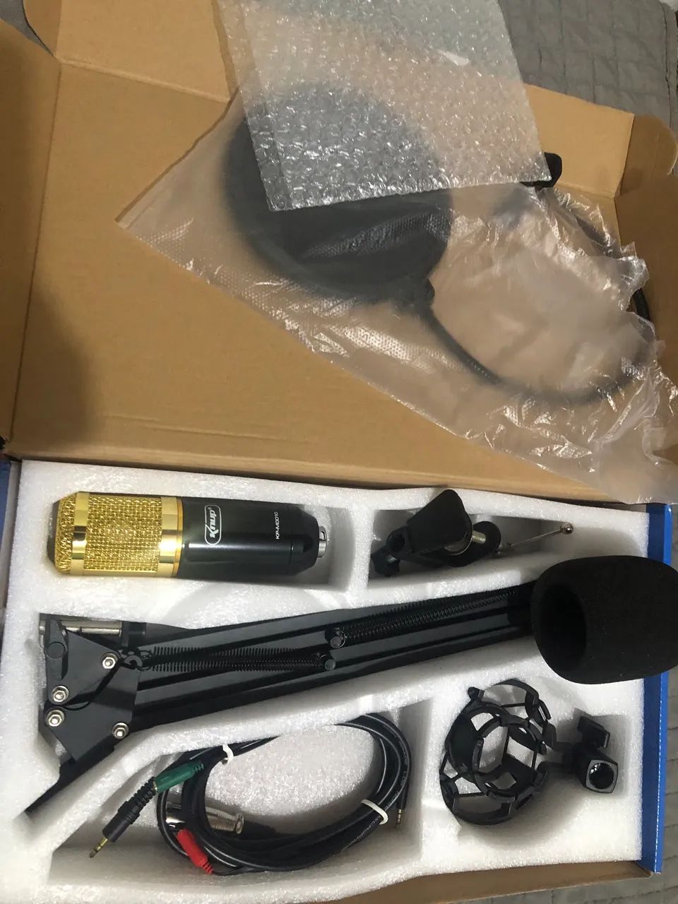 Kit Microfone Condensador semi novo - Foto 3