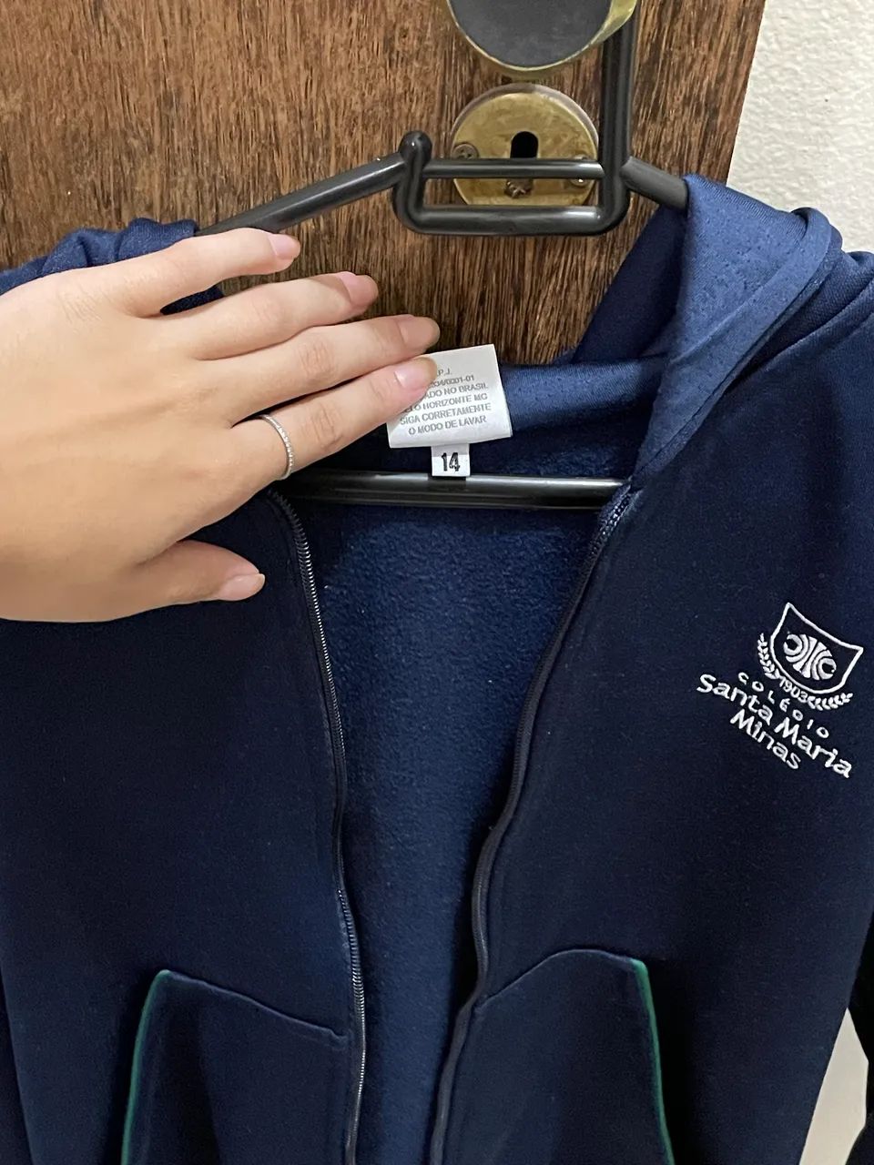 Moletom de uniforme colégio Santa Maria