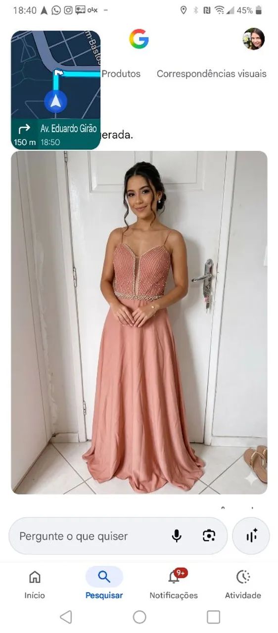 Vestido de festa perfeito, detslhes em pérolas. - Foto 2