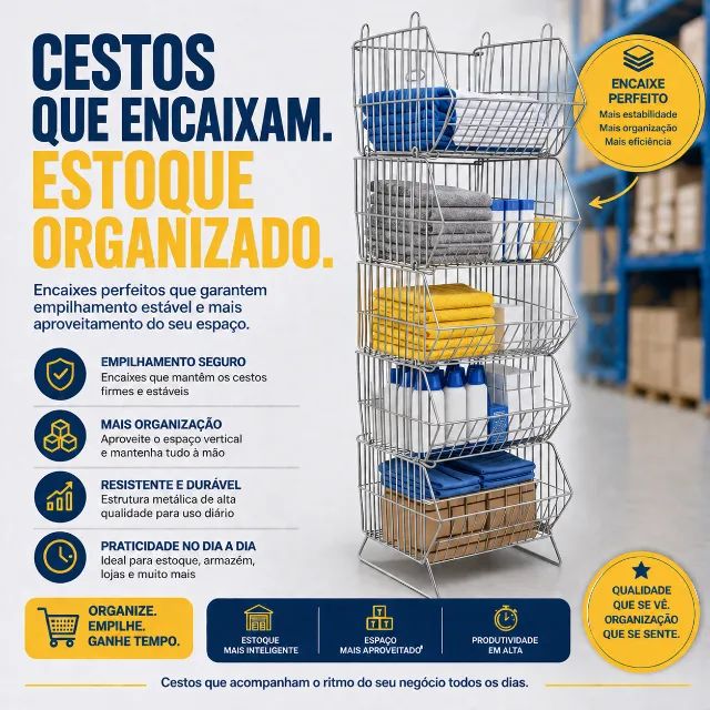 Cesto Expositor GRANDE Aramados P/ Lojas