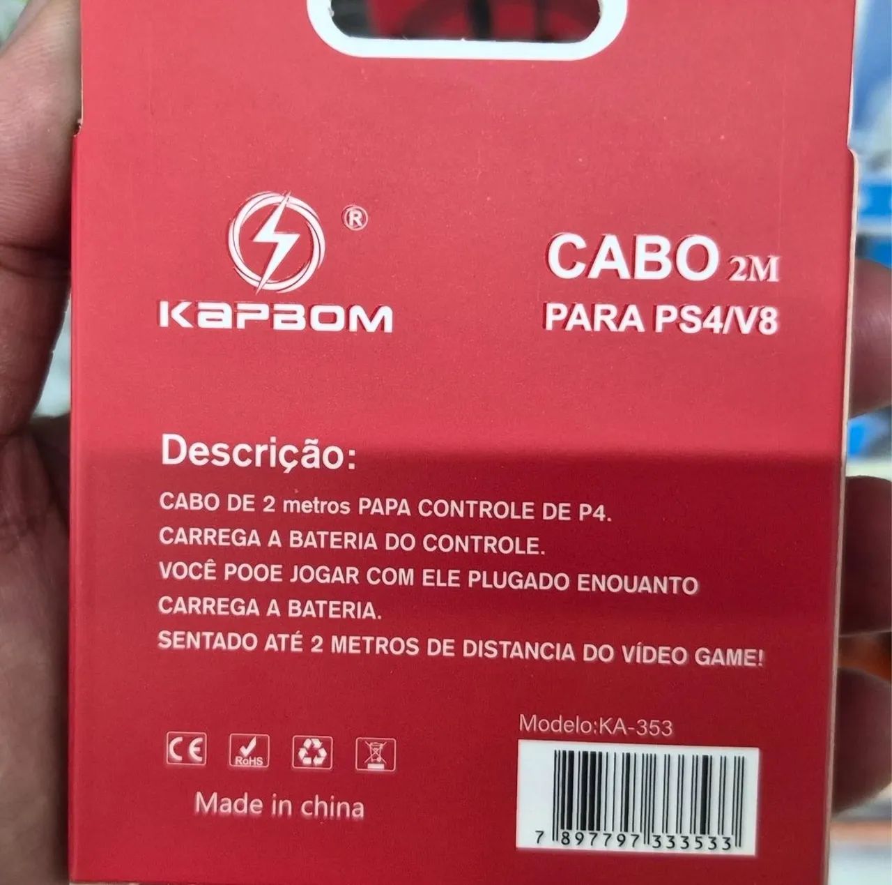 CABO USB PARA MICRO USB V8 -P/PS4 2M - Foto 2