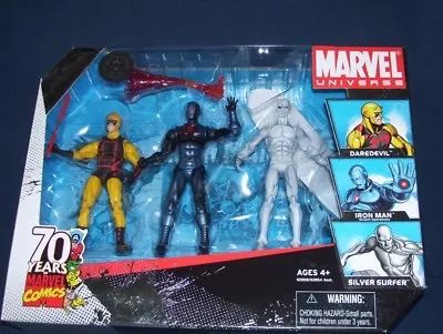 Marvel Universe 3 Pack Surfista Demolidor Iron lacrado - Foto 2